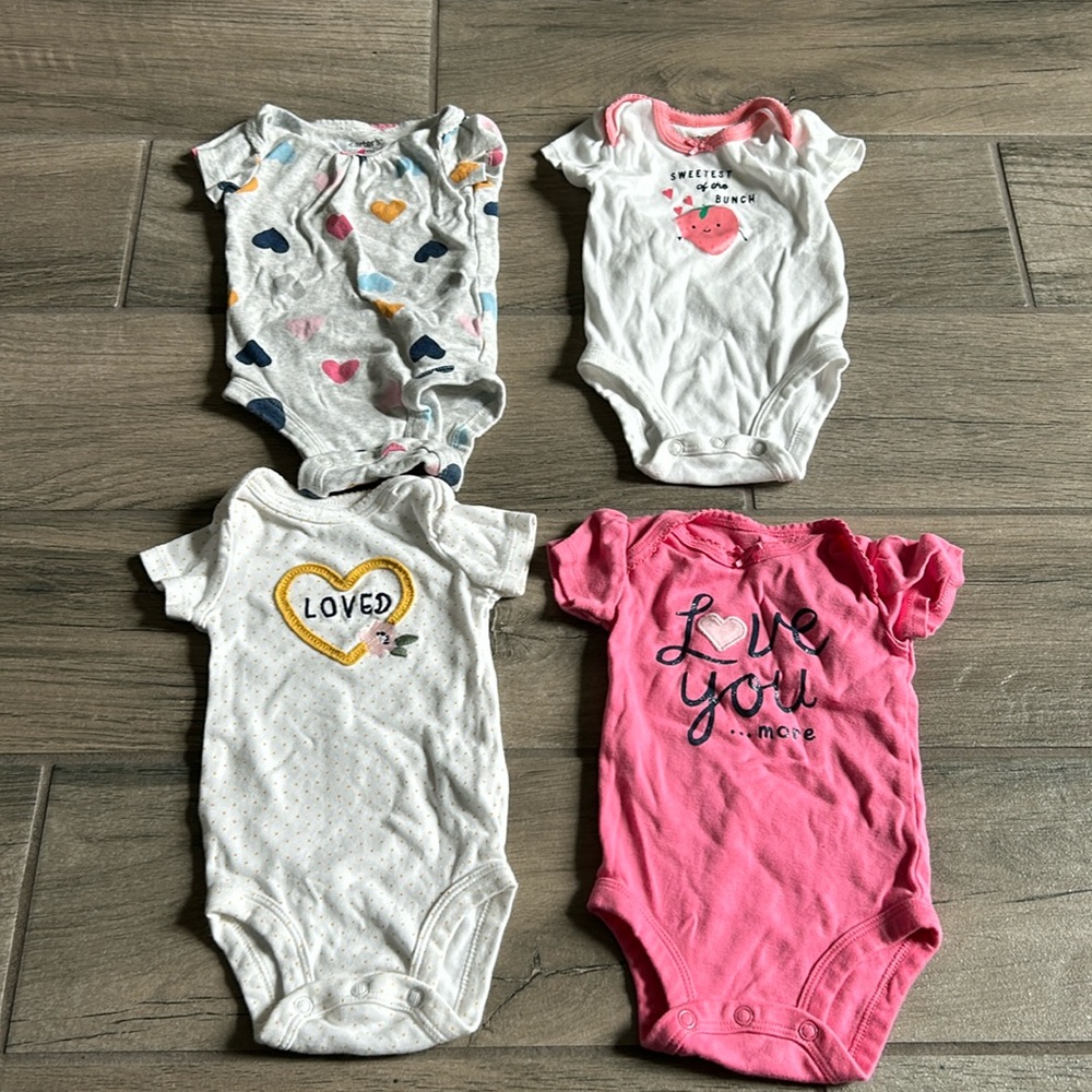 3month short sleeve onsie bundle